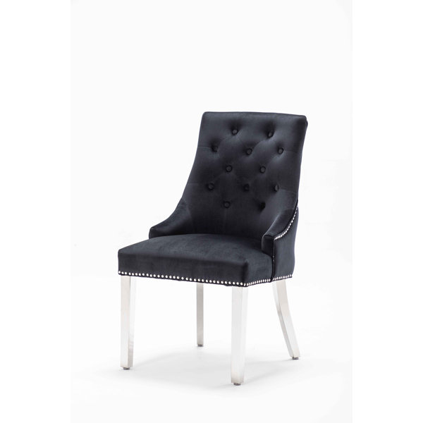 Rosdorf Park Stovall Tufted Velvet Side Chair & Reviews Wayfair.co.uk